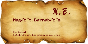 Magát Barnabás névjegykártya